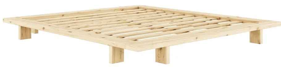 Borovi fenyő franciaágy ágyráccsal 180x200 cm Japan – Karup Design