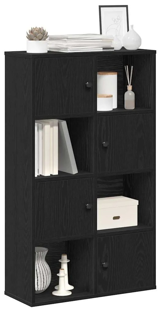 Könyvespolc fekete tölgy 60x24x101,5 cm Gépesített fa