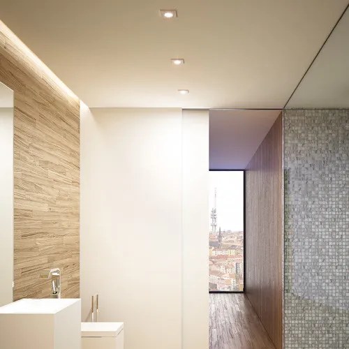 RENDL R10574 ASTOR SQ Fürdőszobai Beépíthető Lámpa Szálcsiszolt Alumínium IP20