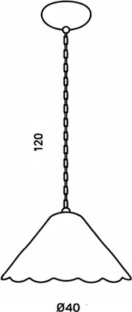 Brilagi - láncos Tiffany-vitrázs csillár FOLIA 1xE27/60W/230V átm. 40 cm