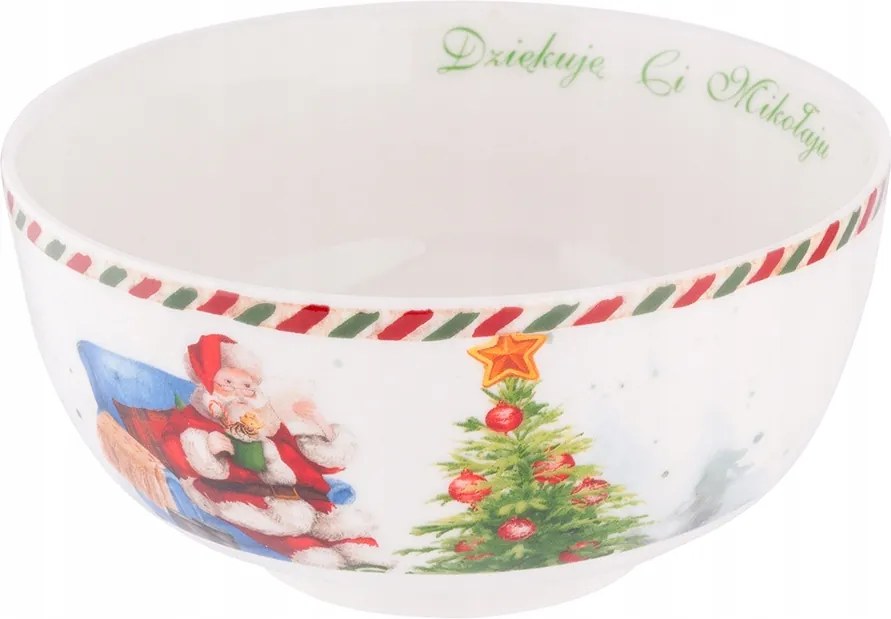 Karácsonyi Tálka, Salátástál Gyerekeknek Levél a Mikulásnak, 14 cm