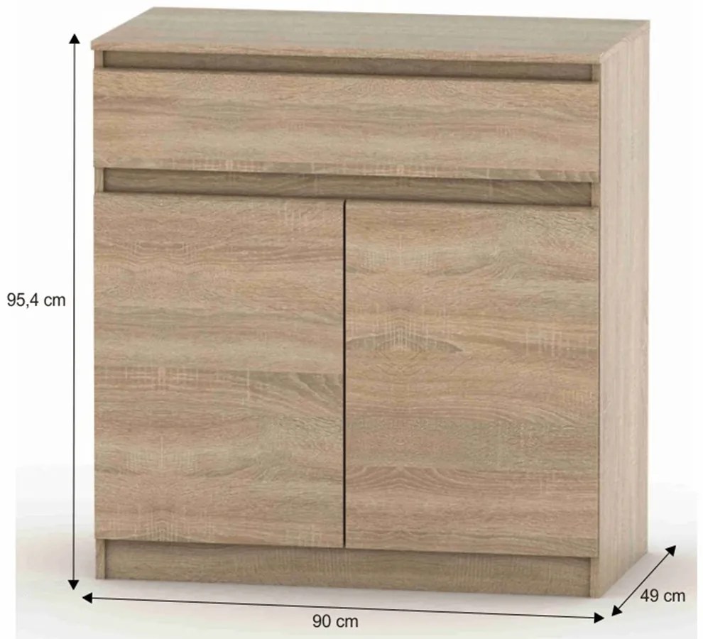 HANY NEW 007 szekrény, sonoma tölgy