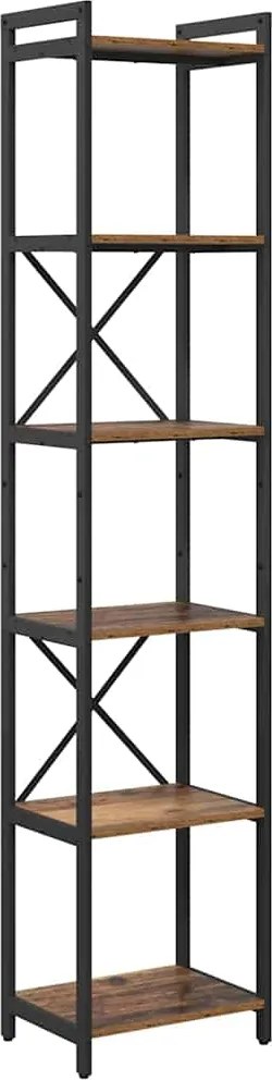 vidaXL Könyvespolc Régi fa 40 x 30 x 189,5 cm Faanyag