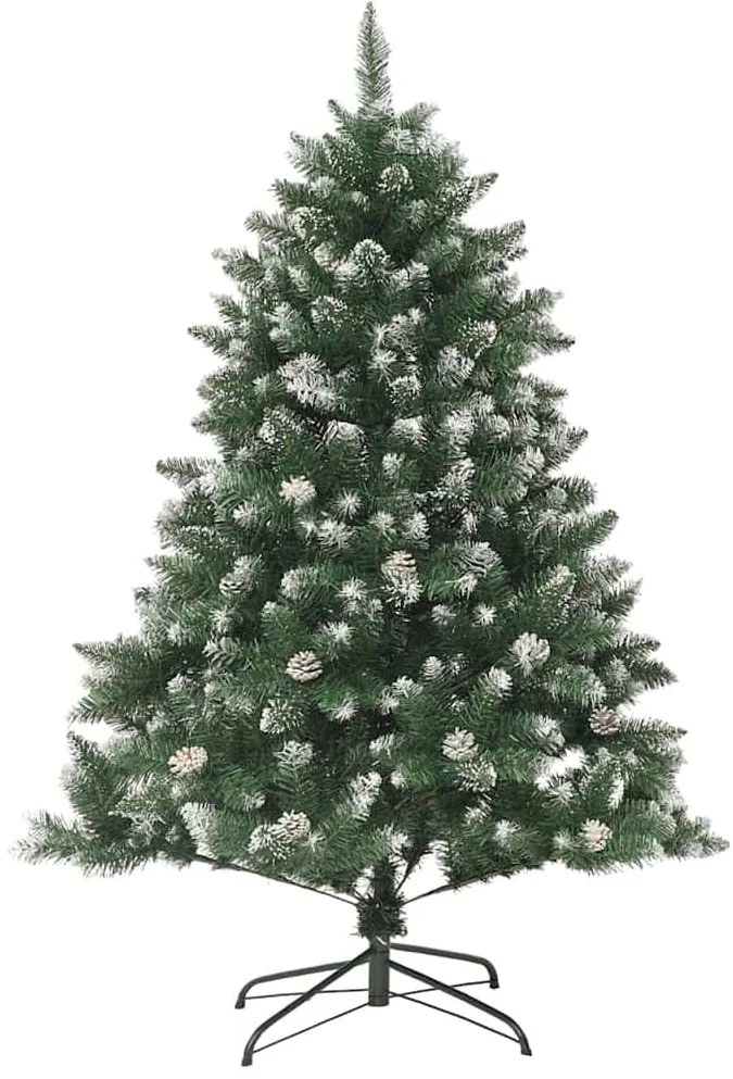 Műkarácsonyfa LED -es lámpákkal Zöld 120cm PVC