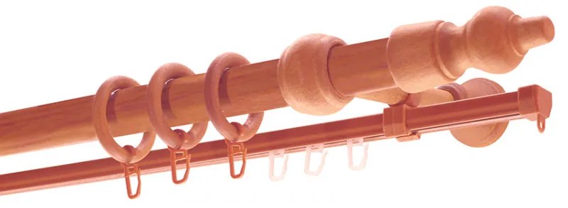 Fa végzárós rúd karnis cseresznye 350 cm