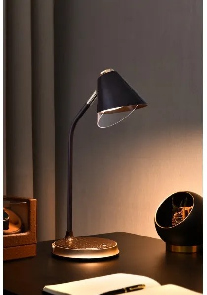 Immax 08972L - FINCH LED asztali lámpa, 9W, 12cm, szürke/krom, dimmelhető