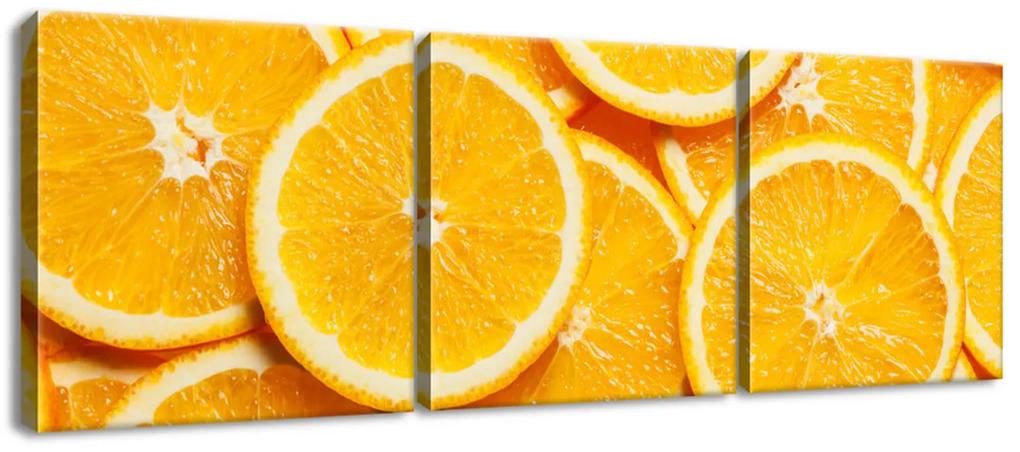 3 részes vászonkép Édes narancsszeletek