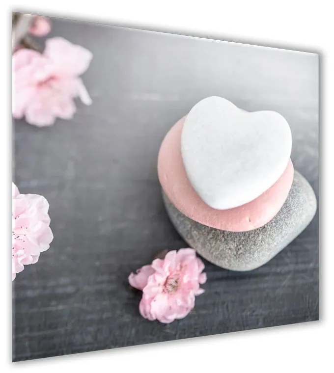 Glasspik Spa &amp; Zen Heart Stone kép, 30 x 30 cm - Styler