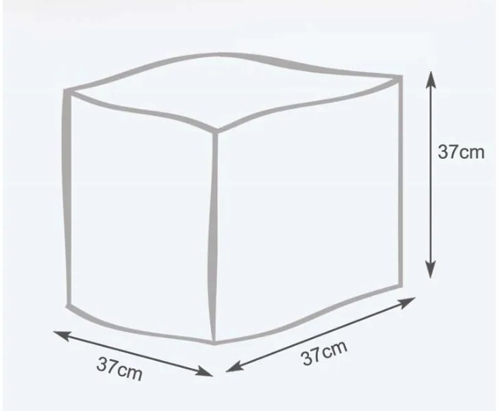 Babzsák zsámoly Cube S öko-bőr TiaHome - Szürke