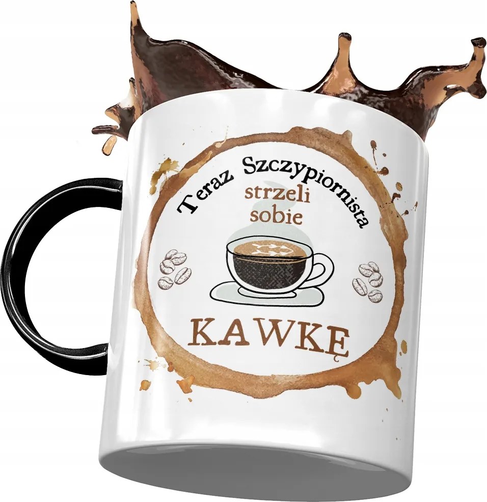 Fekete Bögre Csipkés Kávéscsésze Nyomtatott Fotóval