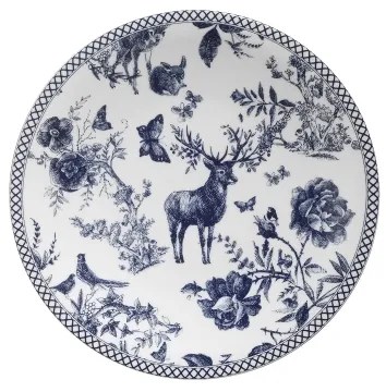 24 darabos étkészlet fehér/kék/porcelán