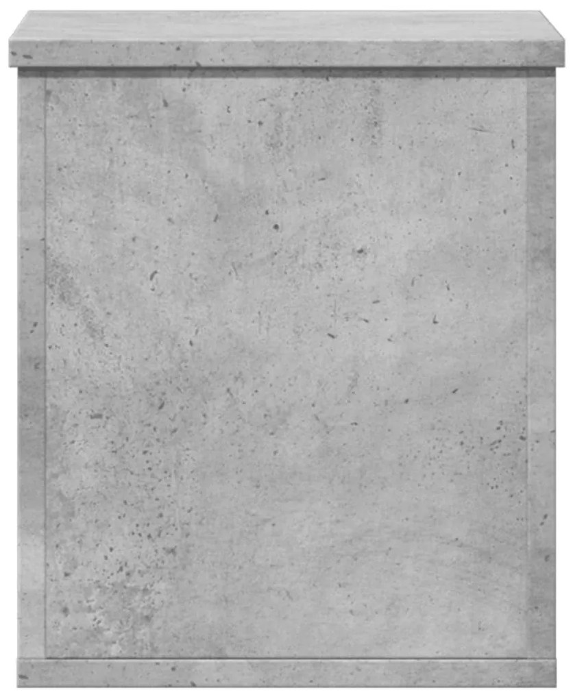 betonszürke szerelt fa tárolóláda 30 x 35 x 35 cm