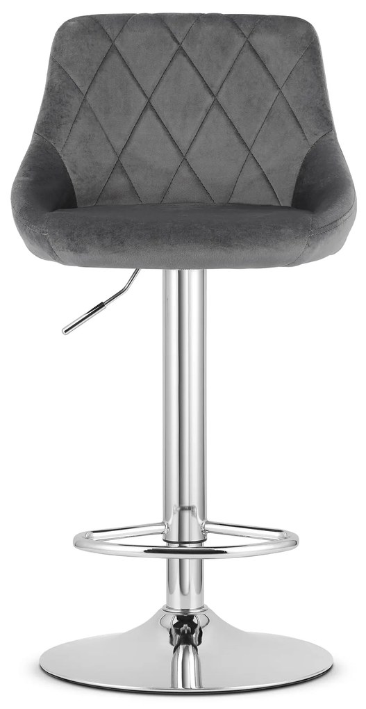 Szürke bárszék KAST VELVET