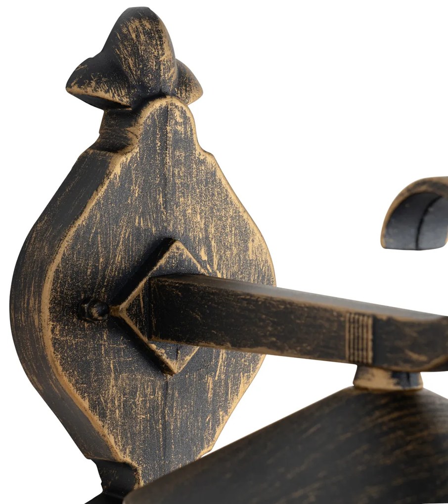 Klasszikus kültéri fali lámpa antik arany IP44 - Herb