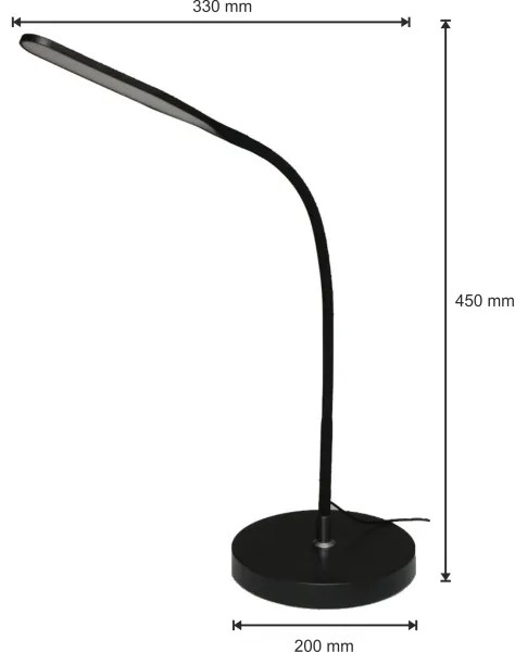 LED dimmelhető lámpa 3 az 1-ben LED/10W/230V 3000/4000/6000K CRI 90 fekete