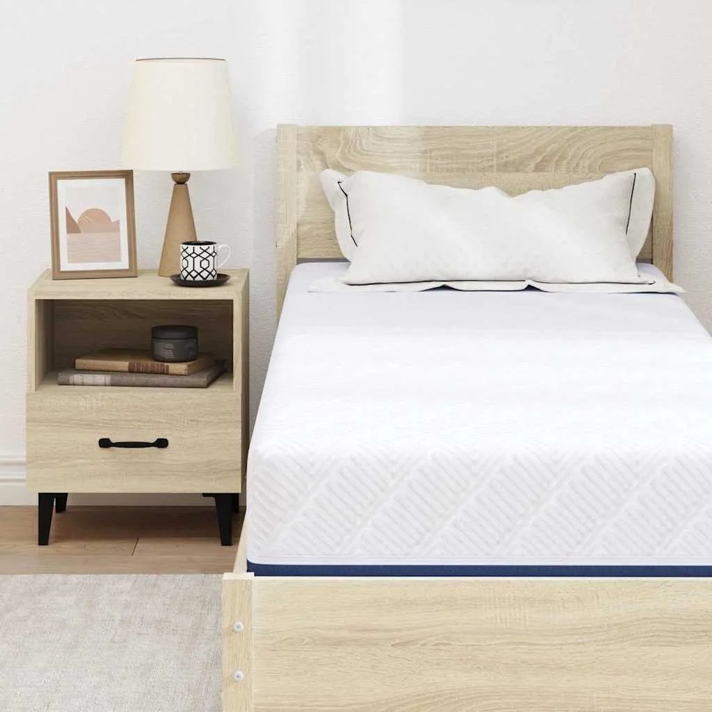 Matrac Fehér és kék 80 x 200 cm Gél Memóriahab