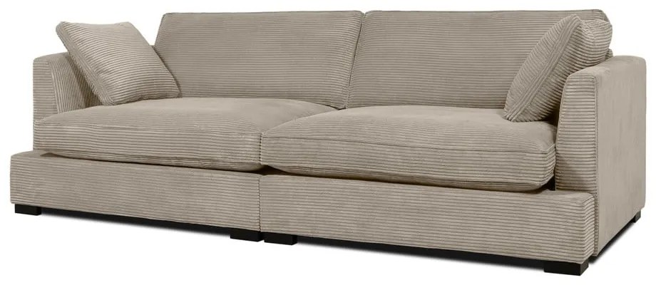 Bézs kordbársony kanapé 236 cm Mobby – Scandic