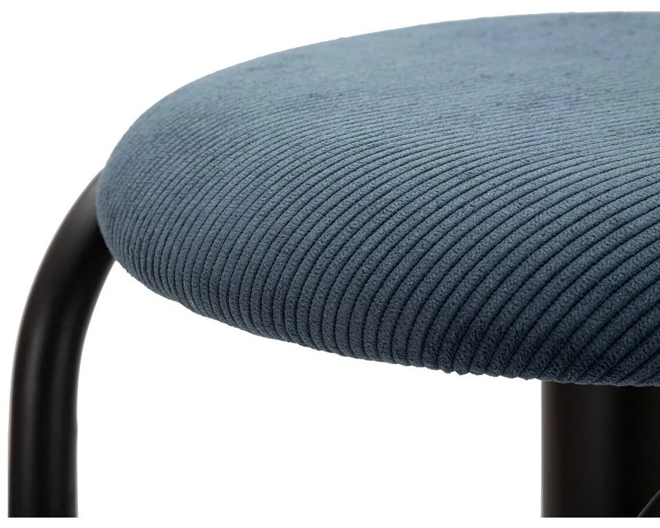 Petróleum színű-fekete kárpitozott állítható magasságú bárszék (ülésmagasság 61 cm) Destiny – Mauro Ferretti