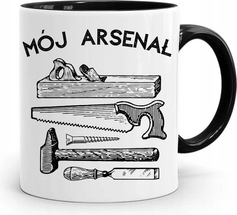 Bögre Fekete Ajándék Asztalosnak Az Én Arénárom fényképes nyomattal