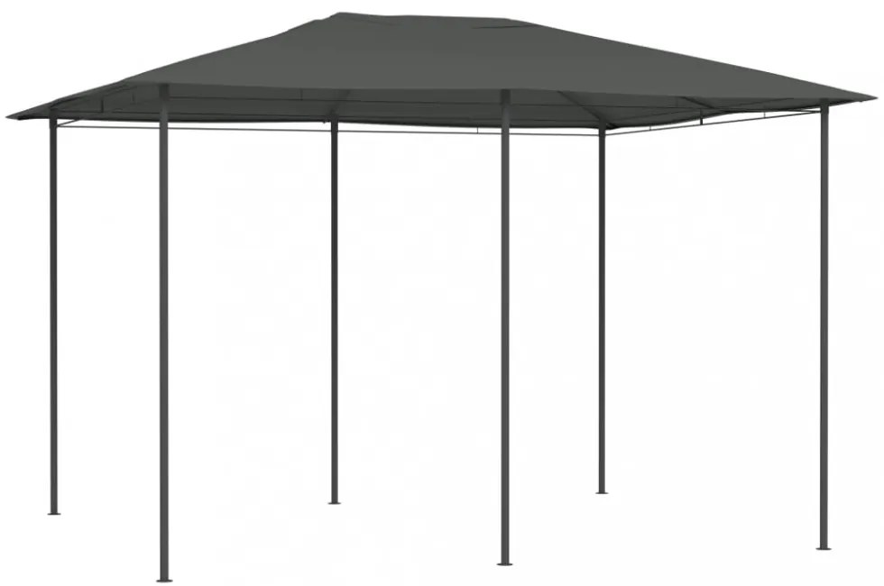 antracitszürke pavilon 3 x 4 x 2,6 m 160 g/m²