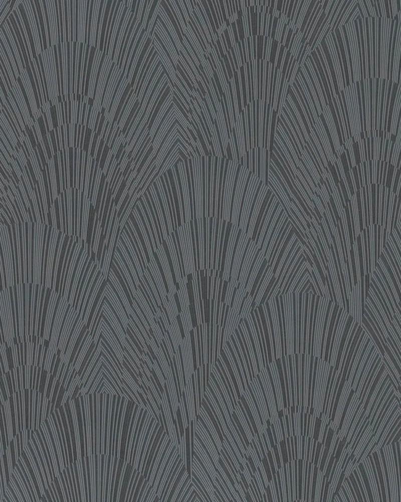 Art-Deco stílusú geometrikus tapéta szürke-ezüst