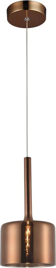COSMO LIGHT P01028CU COPPENHAGEN Modern Függesztett Lámpa Réz, Átlátszó G9 IP20