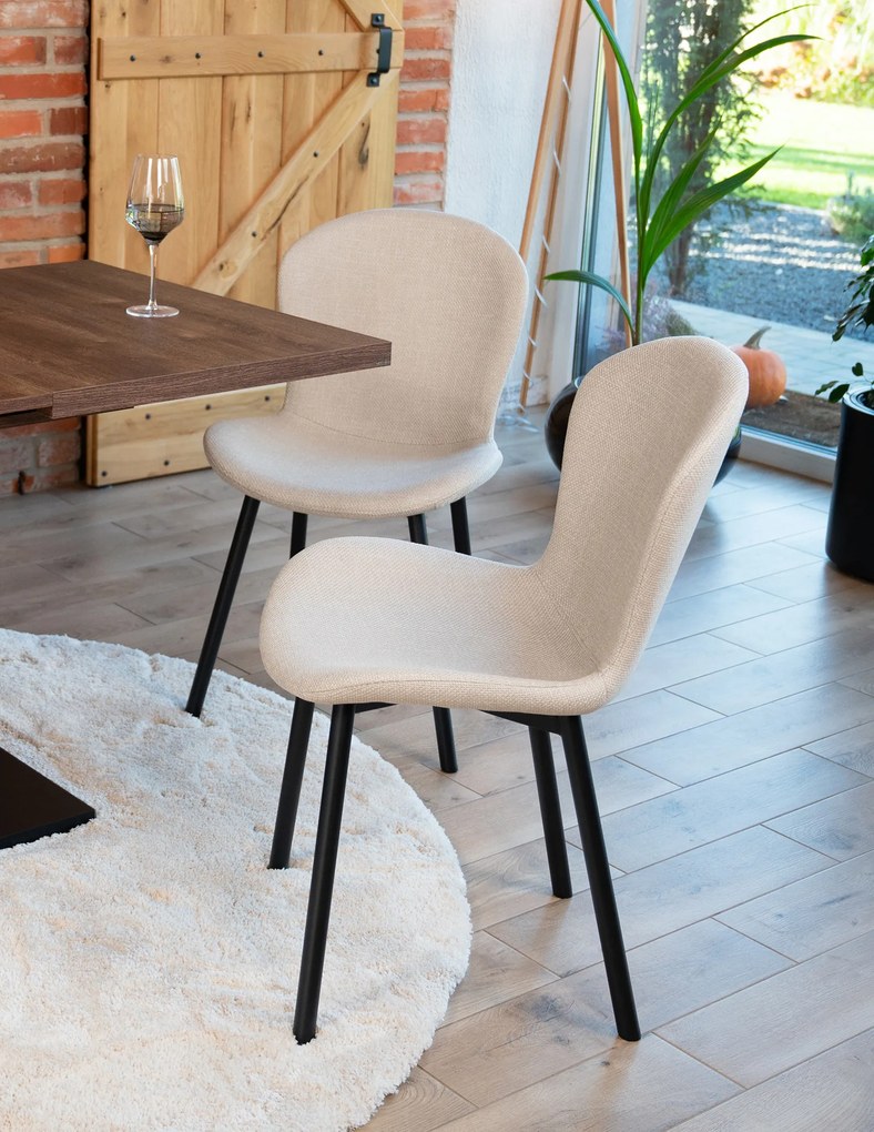 MAZZONI EXPORT FIORA Bézs (Basel 24 szövet) - MODERN LOFT KÁRPITOZOTT SZÉK NAPPALIBA/ÉTKEZŐBE
