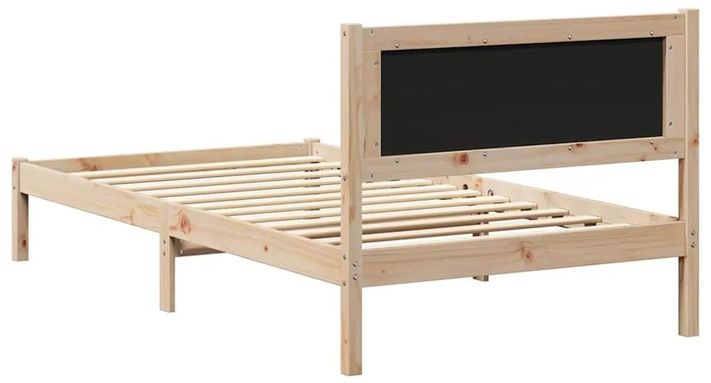 Ágykeret Kárpitozott Fejtámlával Tópszínű 100 x 200 cm