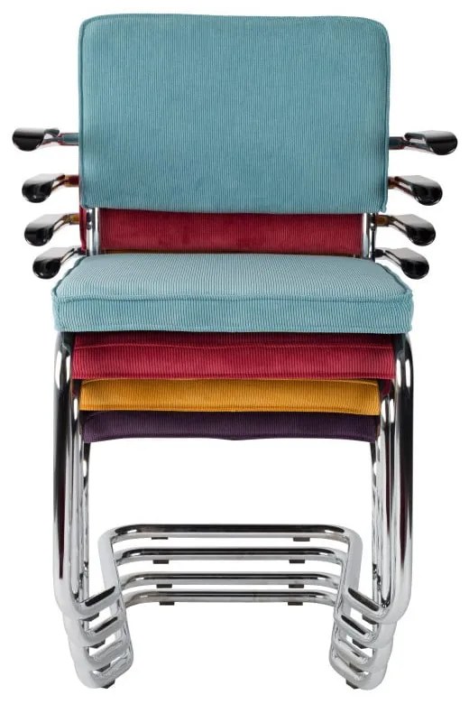 Ridge Kink Rib 2 db fekete karfás szék - Zuiver