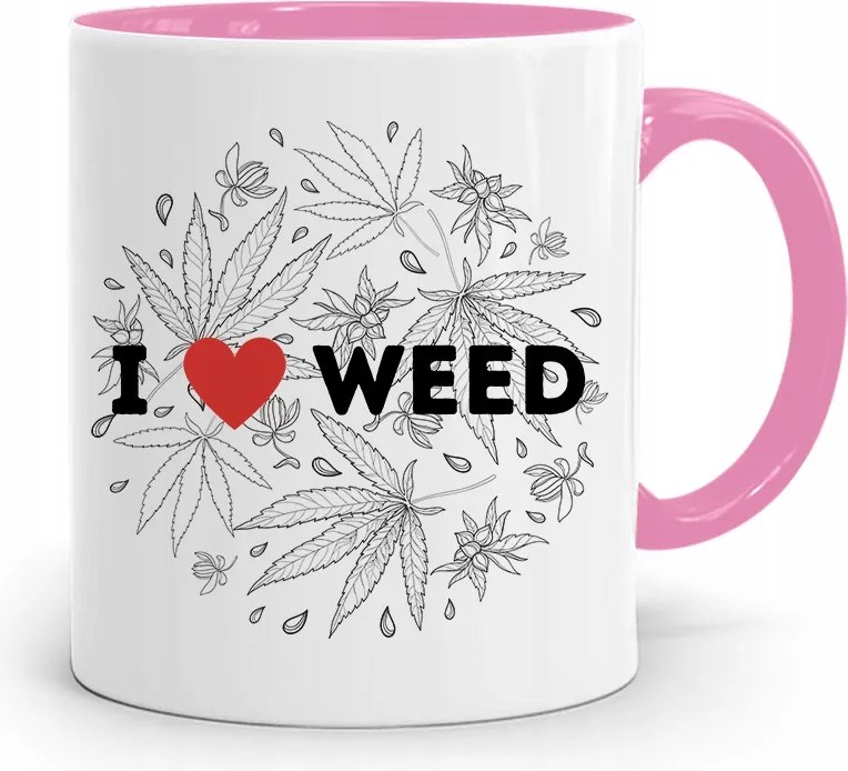 Dohányosoknak 420 Cbd Bögre Rózsaszín Ajándék fényképes nyomtatással