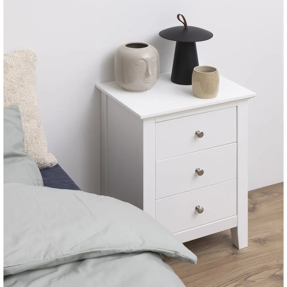 Linnea fehér éjjeliszekrény - Actona