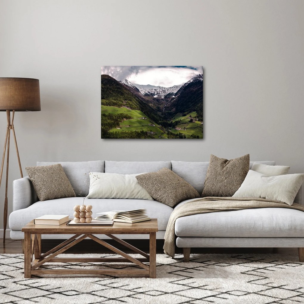 Kép - Völgy a hegyek alatt (70x50 cm)