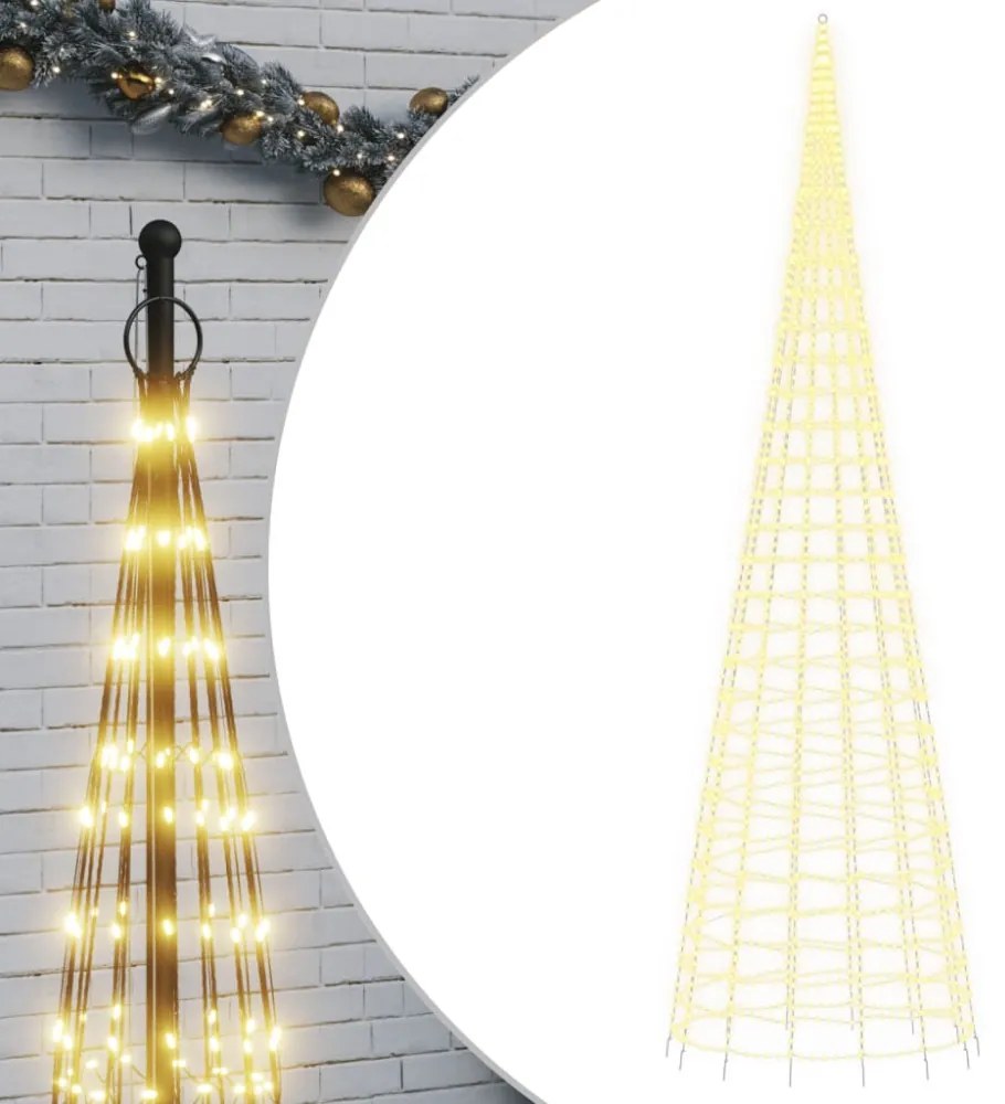 meleg fehér LED karácsonyfa zászlórúdra 3000 LED 800 cm