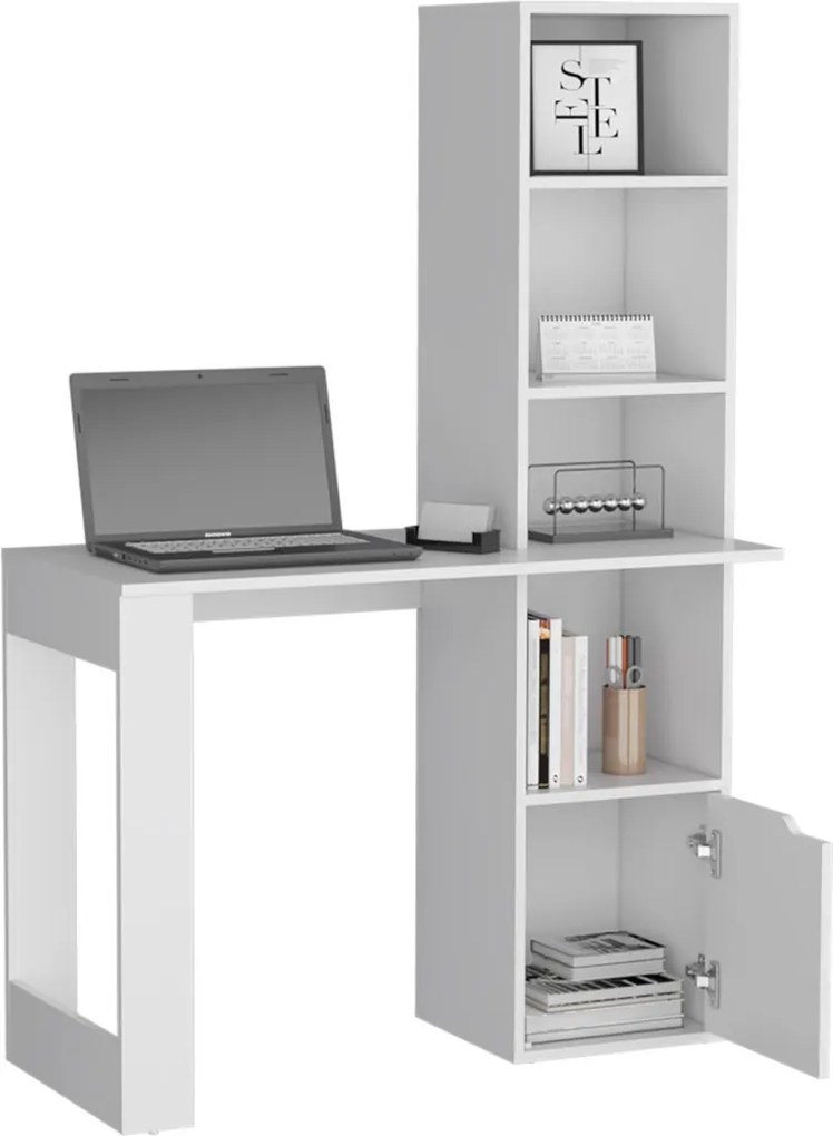 Polcos íróasztal tárolóval 98,5x45x148cm barna FUR1234-3