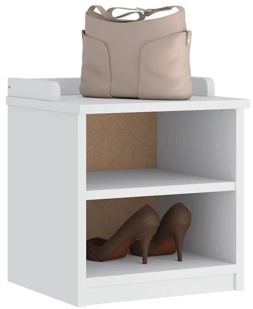 SANDNES fehér tömör fenyőfa előszobapad 45x40x50 cm