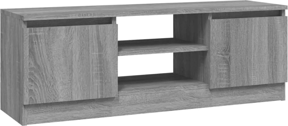 vidaXL szürke sonoma színű TV-szekrény ajtóval 102 x 30 x 36 cm