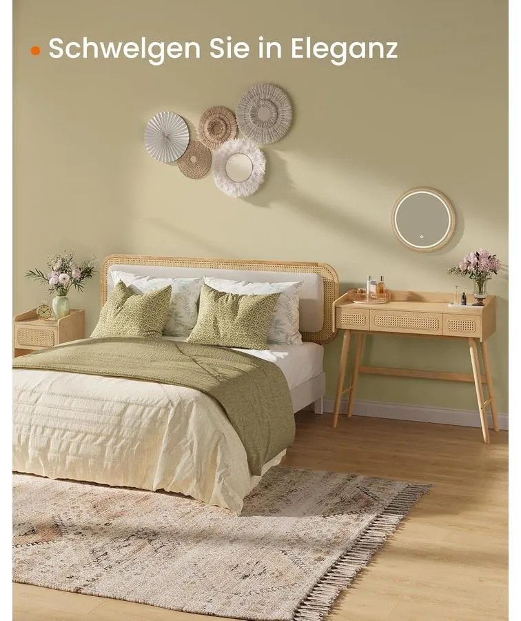 Fésülködőasztal tükörrel és világítással bézs színben