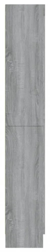 szürke sonoma szerelt fa vitrinszekrény 82,5x30,5x185,5 cm