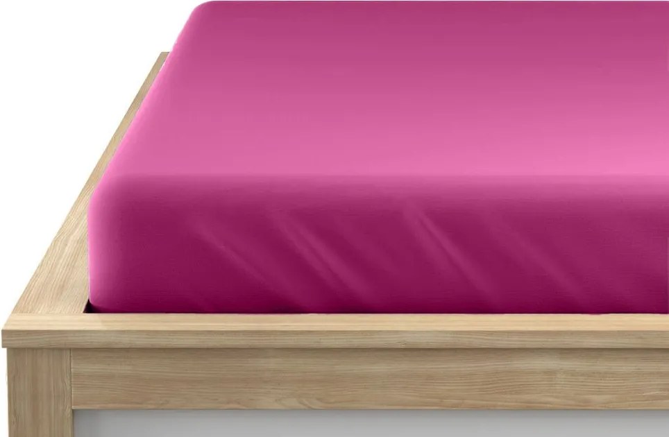 Jersey gumis lepedő, bíborvörös 90 x 200 cm