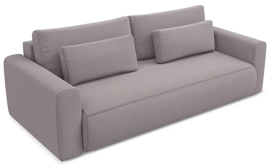 Levendula színű bársony kinyitható-tárolóhelyes kanapé 238 cm Kapua – Makamii