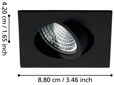 Eglo 33394 - LED Dimmelhető beépíthető lámpa SALICETO LED/6W/230V fekete