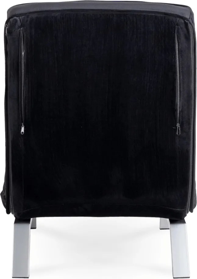 FOTEL BART Czarny Welurowy