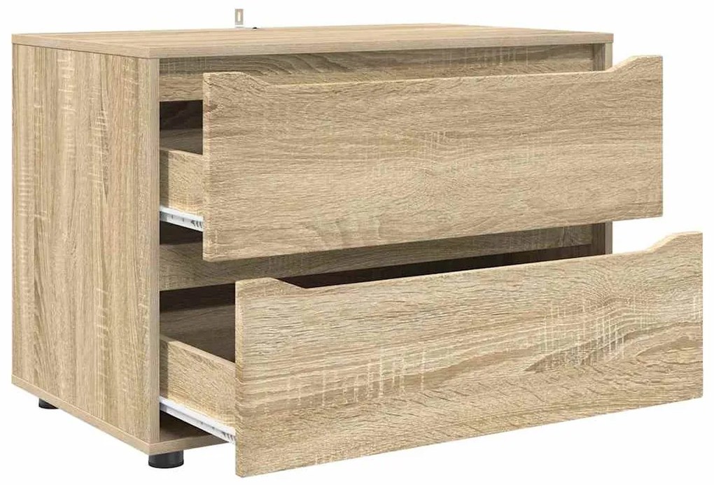 vidaXL Tárolószekrény Sonoma tölgy 80 x 48 x 57 cm Faanyag