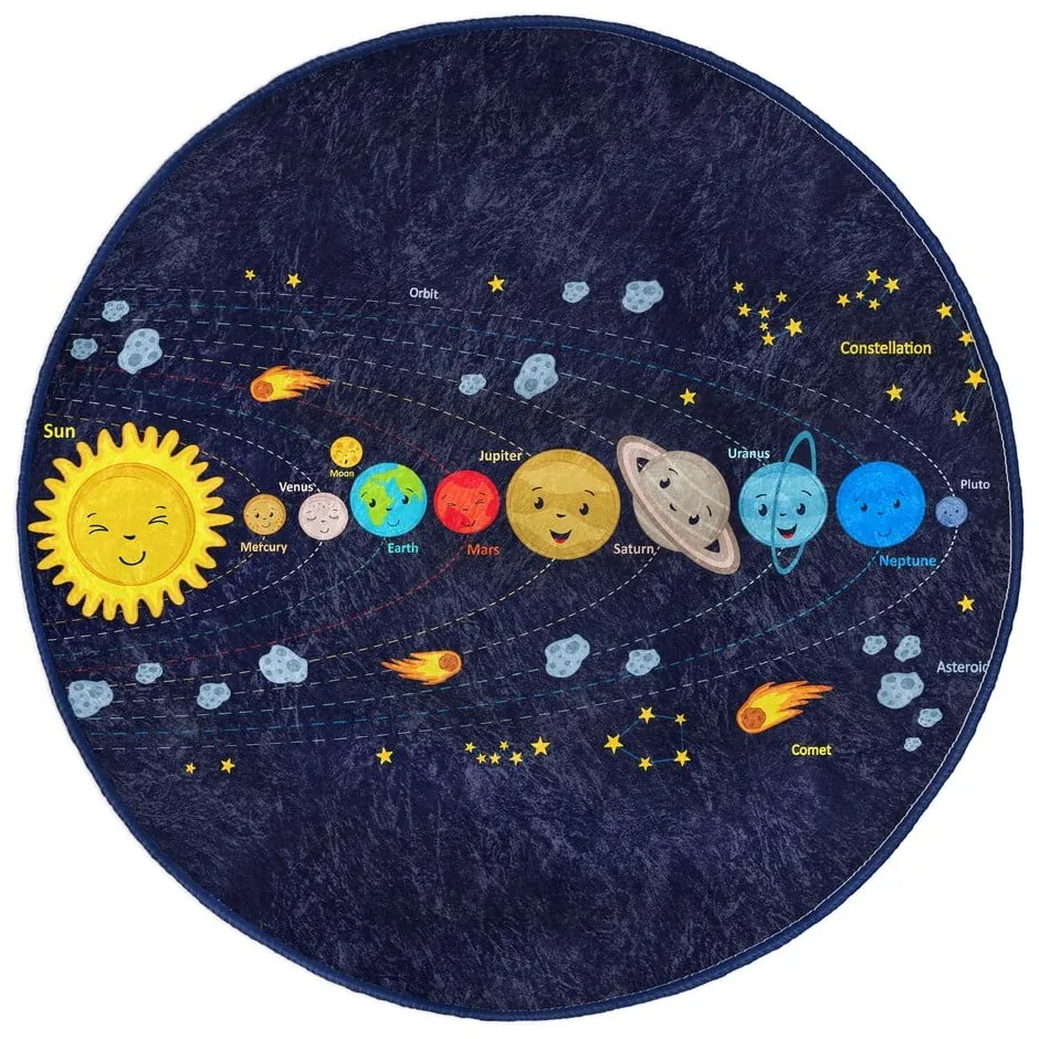 Sötétkék gyerek szőnyeg ø 100 cm Comfort – Mila Home