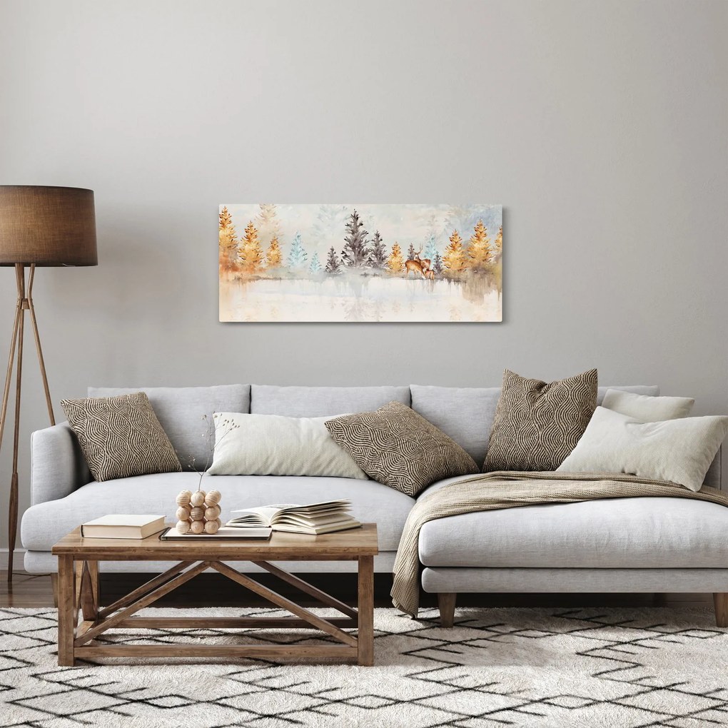 Kép - Akvarell erdő (120x50 cm)