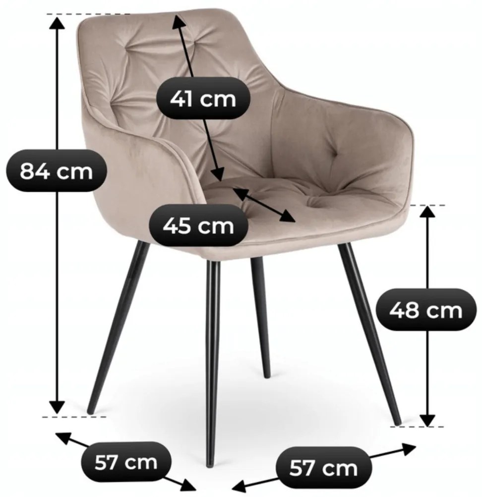 Bézs Bársony Étkezőszék. MODESTO