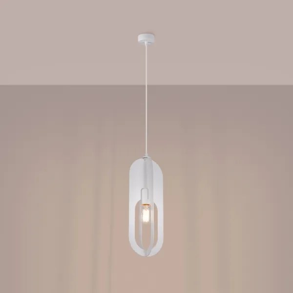Sollux SL.1360 - Csillár zsinóron NICUS 1xE27/15W/230V fehér
