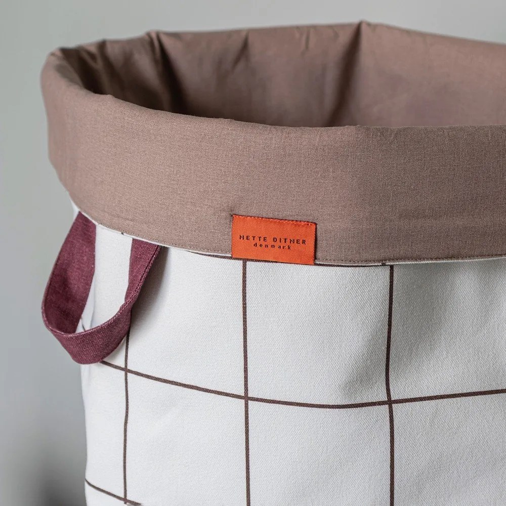 Krémszínű textil szennyeskosár 5 l Mesh – Mette Ditmer Denmark