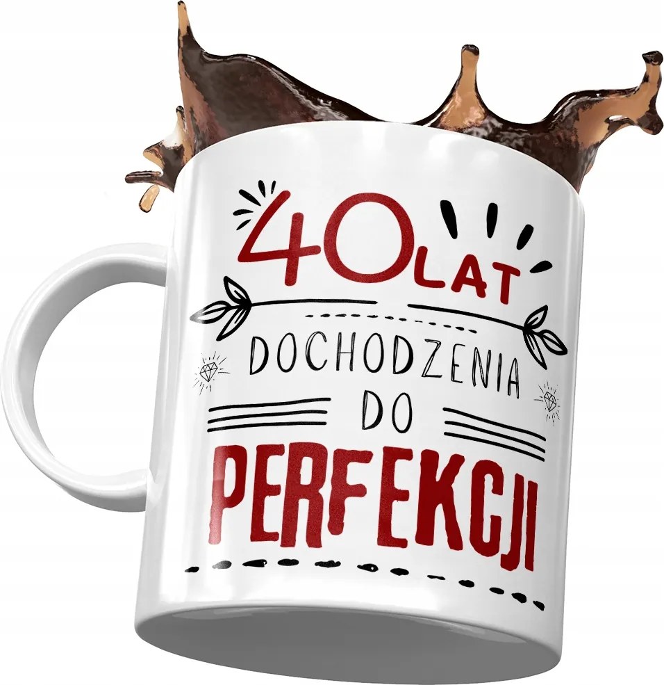 Születésnapi bögre 40 40-es 40-es Tökéletes Ajándék Nyomtatott Fotóval