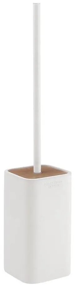 Gedy - Szabadon álló WC kefe NINFEA fehér/bambusz